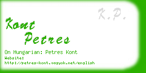 kont petres business card